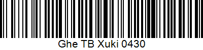 Barcode cho sản phẩm Ghế Tập Bụng - Lưng XuKi Sport